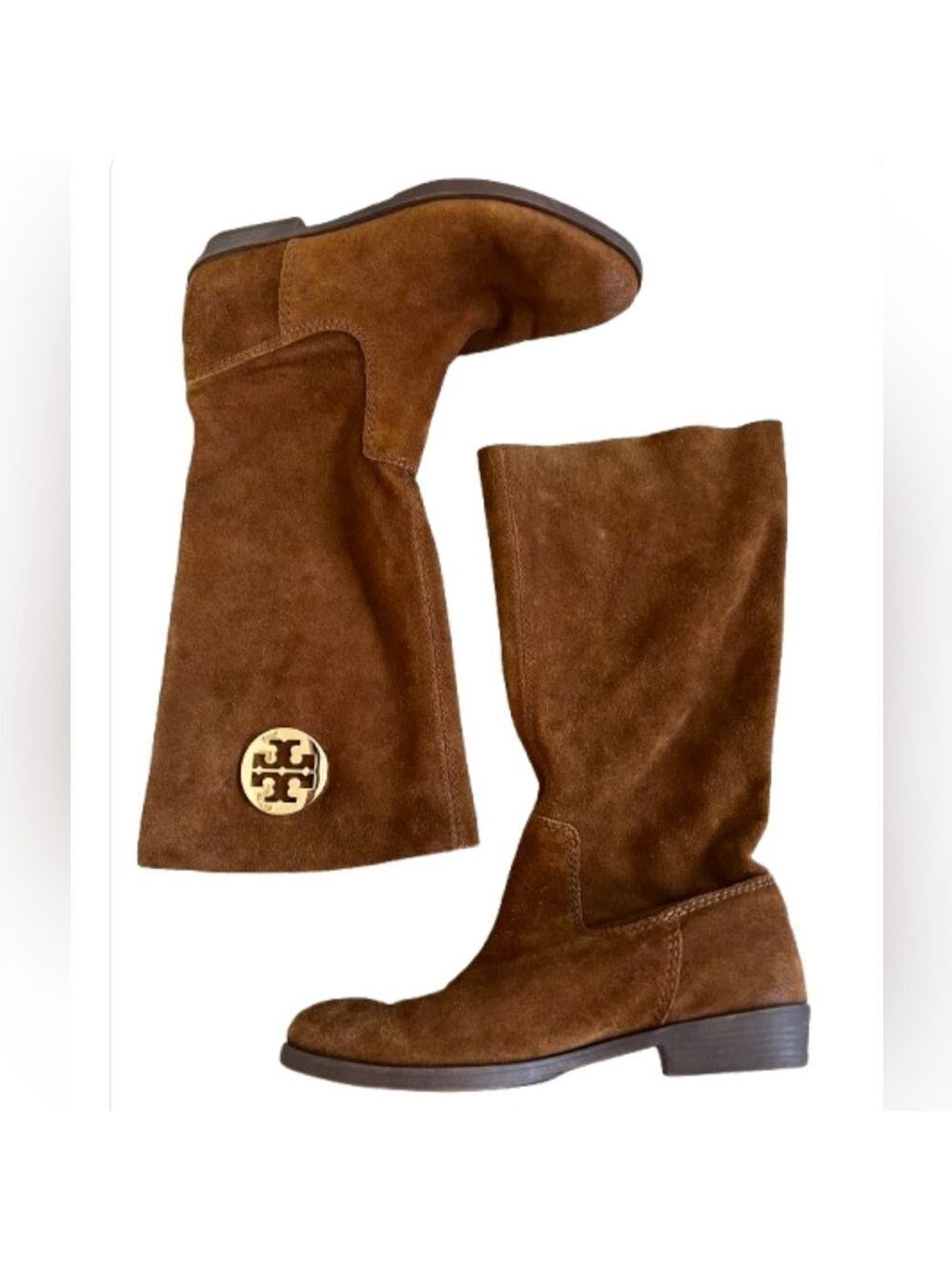 Nine West Frollic Suede Boot with Logo Attached. Size 6.5